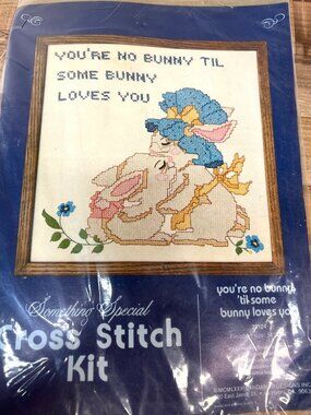 Youre No Bunny Til Some Bunny Loves You Cross Stitch Kit 20124 14"x14" Stamped
